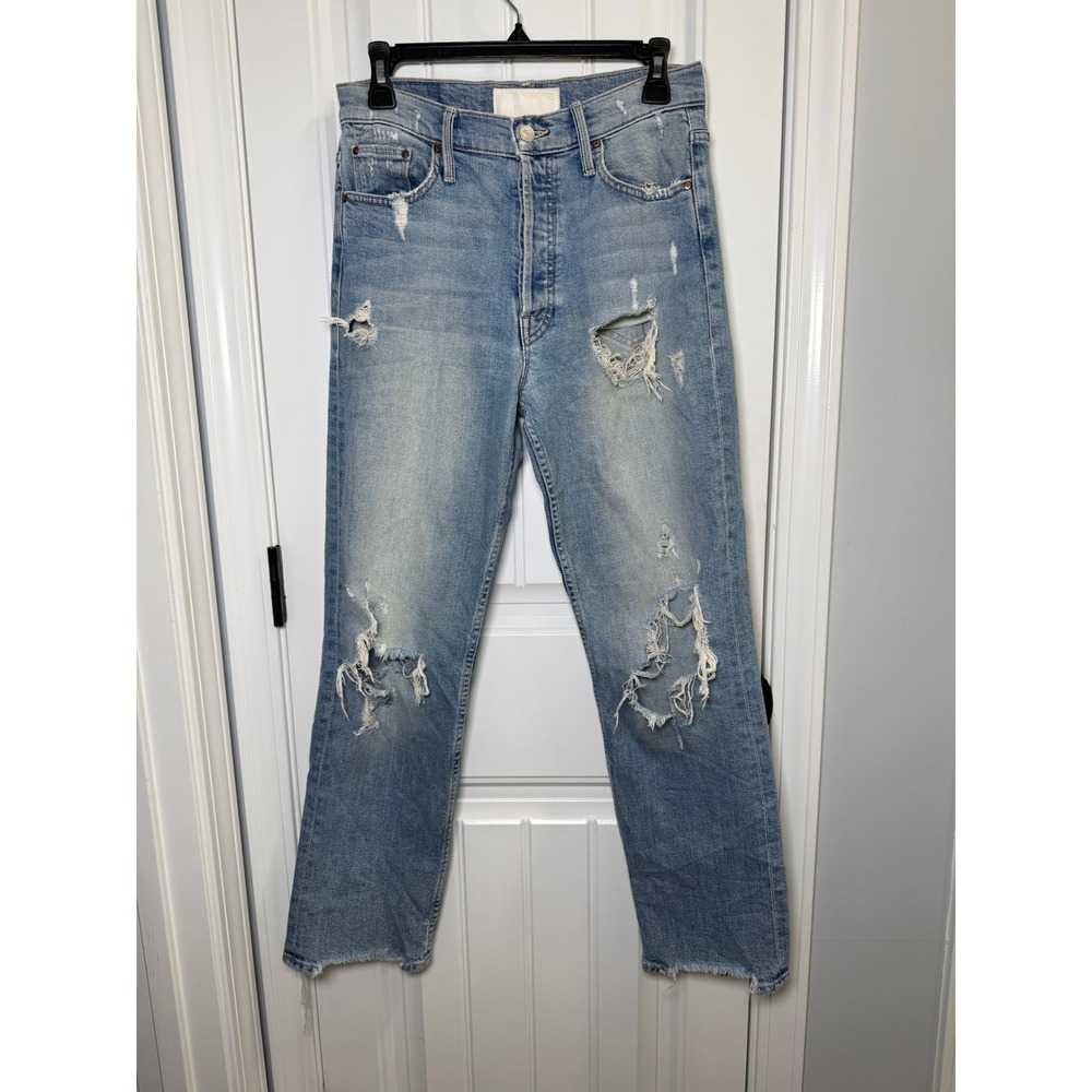 Mother Superior TomCat Quite Contrary Ankle Jeans 27 Quiet Luxury Distressed - Picture 2 of 10